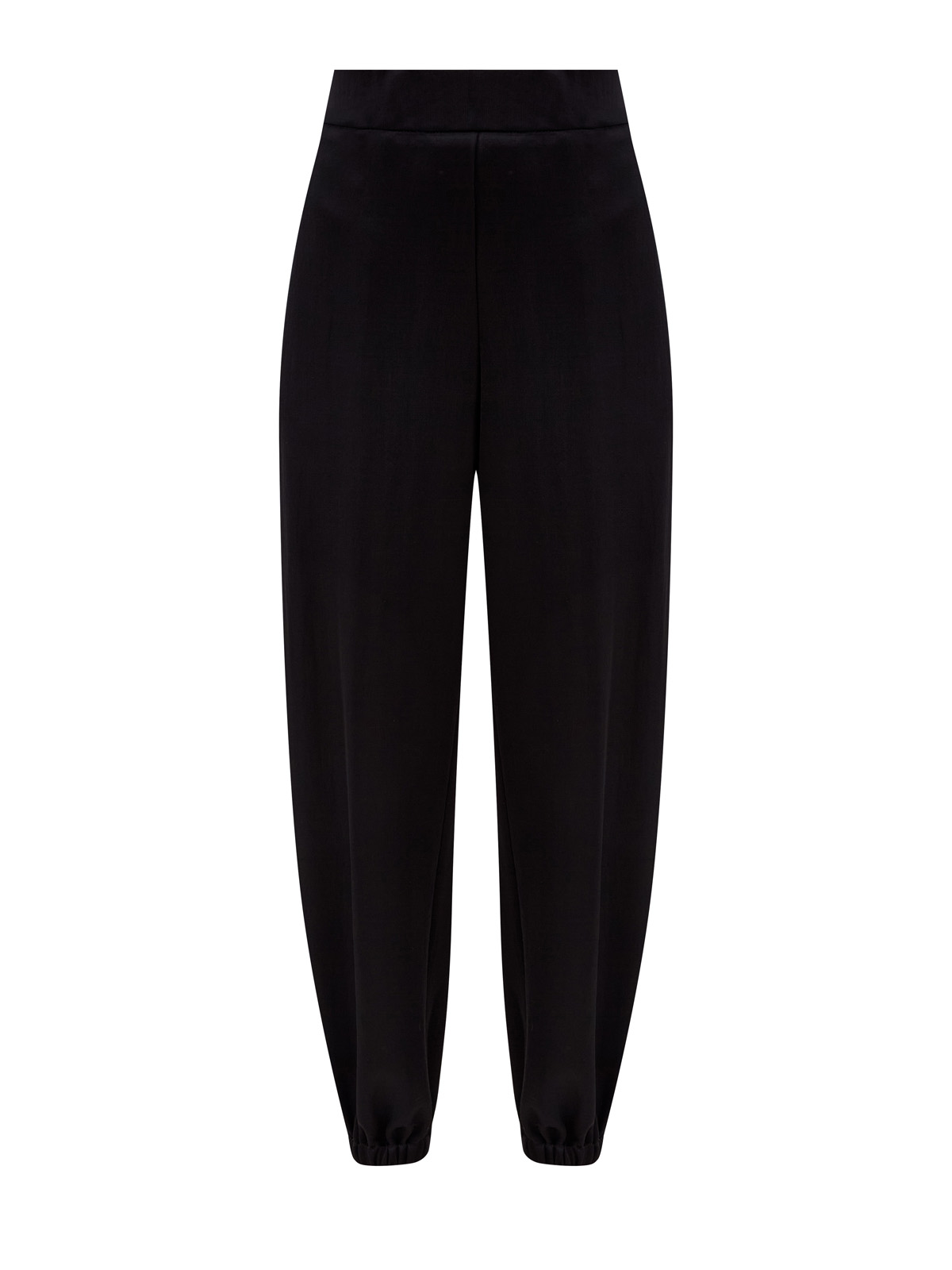 

Свободные брюки-джоггеры из гладкой вискозы с эластичным поясом, Черный, Свободные брюки-джоггеры из гладкой вискозы с эластичным поясом